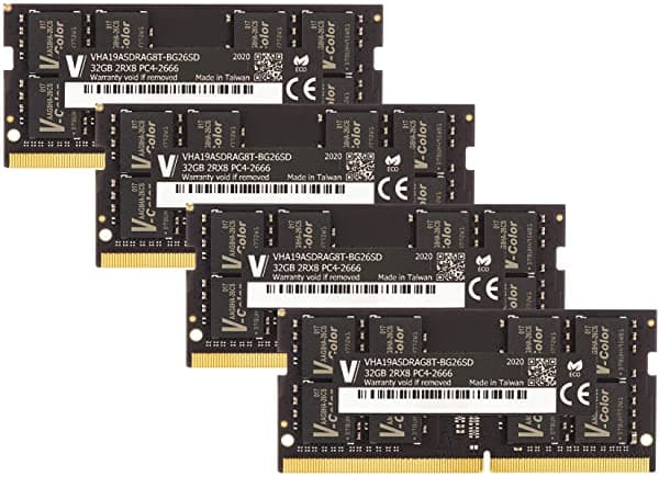 V-Color - Módulo De Memoria Ddr4 Para Apple Imac 2020 Y 2019 Apple Imac 27" Con Pantalla Retina 5K Cl19 1.2V So-Dimm Mac Ram Actualizada (Tn432G26D819Q-Vc)