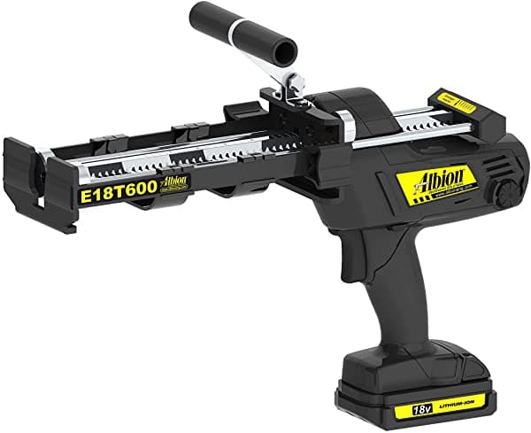 Albion Engineering E18T600 Serie 600 Pistola Adhesiva De Epoxi De Cartucho Multicomponente 18V Relación 11 (300 X 10.1 Fl Oz) Y Relación 21 (300 X 5.1 Fl Oz)
