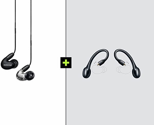 Shure Aonic - Paquete de 5 Auriculares Inalámbricos In-Ear con Aislamiento de Sonido SE535 + Adaptador Bluetooth RMCE-TW2 Sonido de Alta Definición + Graves Naturales Tres Controladores Ajuste Seguro Calidad Duradera Color Negro