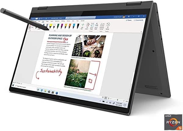 Lenovo Flex 5 14" Fhd Ips Pantalla Táctil Premium 2 En 1 Amd 4ª Generación Ryzen 5 4500U 16Gb Ram 512Gb Pcie Ssd Teclado Retroiluminado Lector De Huellas Dactilares Bolígrafo Digital Incluido Windows 10