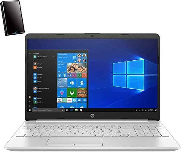 2021 HP 15 15.6 Pulgadas Pantalla Táctil Intel Quad-Core i5-1135G7 Hasta 4.2 GHz (supera al i7-8569U) 16 GB DDR4 RAM 512 GB PCIe SSD Teclado Retroiluminado Windows 10 iPuzzle Disco Externo de 320 GB 15-dw