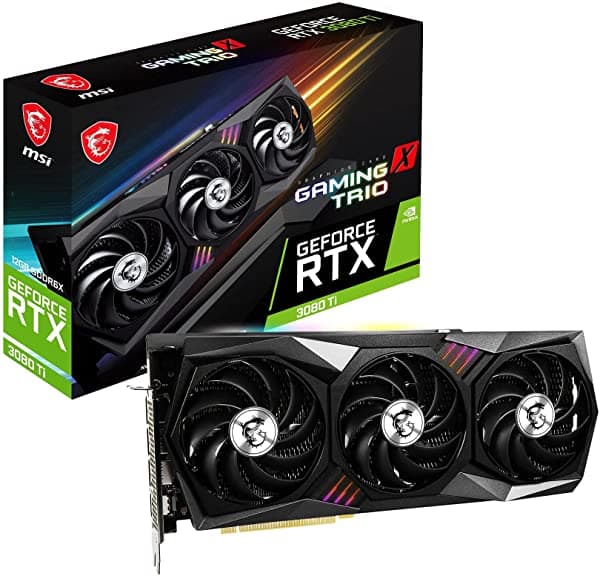 Msi Gaming Geforce Rtx 3080 Ti 12Gb Gdrr6X Hdmi De 320 Bits Ventilador Torx 3 Ampere Arquitectura Oc Tarjeta Gráfica Rtx 3080 Ti Gaming X Tr RTX 3080 Ti Gaming X Trio 12G