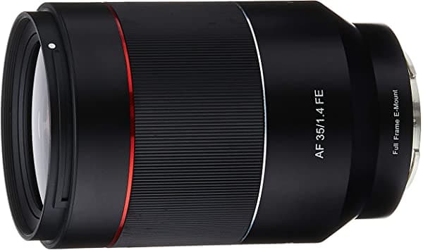 Samyang SYIO3514-E AF - Lente Full Frame de Enfoque Automático de 35 mm f/1.4 para Montura Sony FE Color Negro