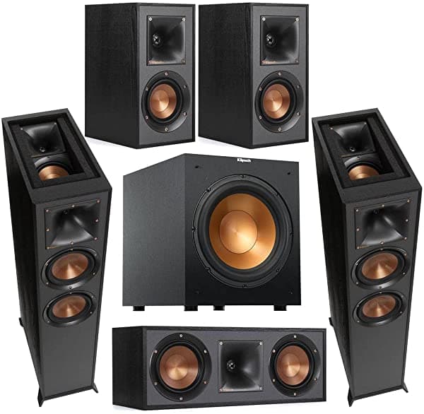 Klipsch Reference Series 5.1 Home Theater Pack Con 2X Parlantes Torre R-625FA, Parlante Central R-52C, 2X Parlantes Estante R-41M + Subwoofer