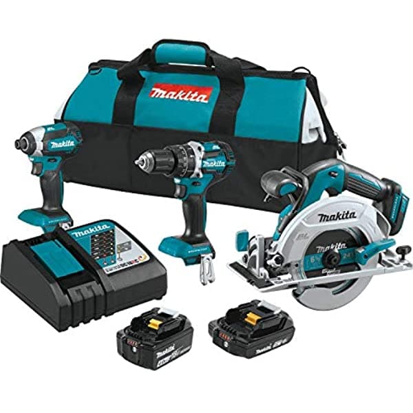 Makita Xt333X1 18V Lxt Litio-Ion Inalámbrico 3-Pc. Combo Kit (4.0Ah) (2.0Ah)