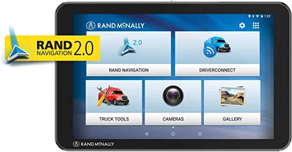 Rand McNally TND Tablet 85 Navegador GPS para Camión de 8 Pulgadas con Dash Cam Incorporada Pantalla Fácil de Leer y Enrutamiento Personalizado para Camiones TND85