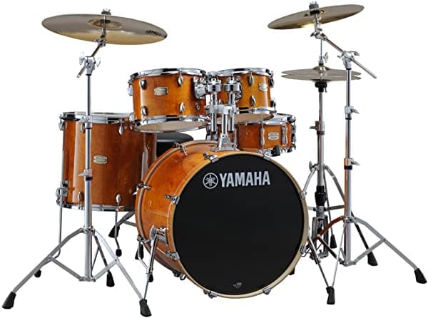 Batería Yamaha Stage De 5 Piezas A Medida De Abedul Con Tambor De Pedal De 20" Color Natural Honey Amber // SBP0F50HA
