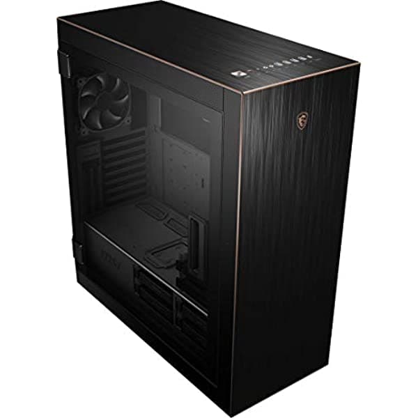 Msi Mpg Sekira 500G - Carcasa Para Computadora Para Juegos (Negro Con Borde Dorado 2 Ventiladores De 7.874 In + 0.039 X 4.724 In Usb Tipo C Vidrio Templado E-Atx Atx Matx Mini-Itx) 306-7G05G21-W57