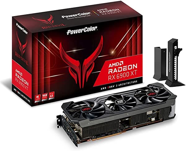 Gigabyte Powercolor Red Devil Amd Radeon Rx 6900 Xt - Tarjeta Gráfica Para Juegos Con Memoria Gddr6 De 16 Gb Alimentado Por Amd Rdna 2 Raytracing Pci Express 4.0 Hdmi 2.1 Caché Amd Infinity AXRX 6900XT 16GBD6-3DHE/OC