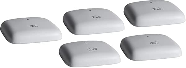 Cisco Business 140AC - Punto de Acceso Wi-Fi 802.11ac 2x2 Puerto de 1 GbE Soporte de Techo Paquete de 5 Garantía Limitada de por Vida (5-CBW140AC-B)