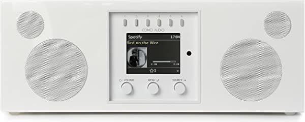 Como Audio Duetto Altavoz Inalámbrico - Armarios De Chapa Hechos A Mano - Transmisión De Un Solo Toque Radio Por Internet Bluetooth Wi-Fi Blanco Piano Duetto Piano White