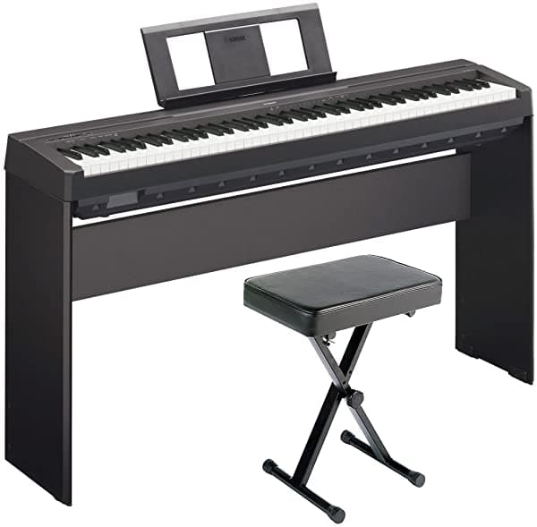 Yamaha P45 - Piano Digital Con Pedal De Sustain Y Fuente De Alimentación (88 Teclas) P45LXB