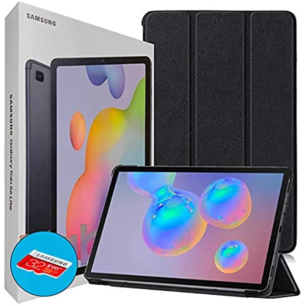 Samsung Galaxy P610 Tab S6 Lite 10.4 Pulgadas 64 GB WiFi Android 10 Pantalla Táctil Tablet (Oxford Gray) Bundle S Pen Incluido - Estuche Rígido Protector de Pantalla Tarjeta MicroSD de 32 GB SM-P610