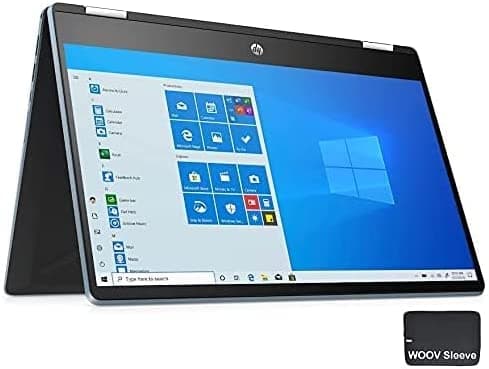 Hp Pavilion Pantalla Táctil Ips Fhd De 14 Pulgadas Para Estudiantes Y Familiares Intel Core I5-1035G1 Wifi 6 Google Classroom 16 Gb Ddr4 Ram 512 Gb Ssd Paquete Con Funda Para Portátil Woov Windows 10 Azul Nube 14-dh2041wm