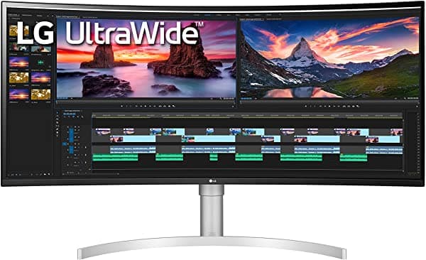 LG 38WN95C-W Monitor Curvo 38" UltraWide QHD+ IPS, Thunderbolt 3, 1ms, 144Hz, G-SYNC, FreeSync, Blanco/Plateado