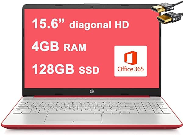 Hp Flagship Notebook 15 Portátil 15.6" Diagonal Hd Display Intel Pentium Gold 6405U 4Gb Ram 128Gb Ssd Intel Uhd Graphics Hdmi Usb-C Wifi Webcam Win10 + Cable Hdmi HP Notebook 15 Business Laptop