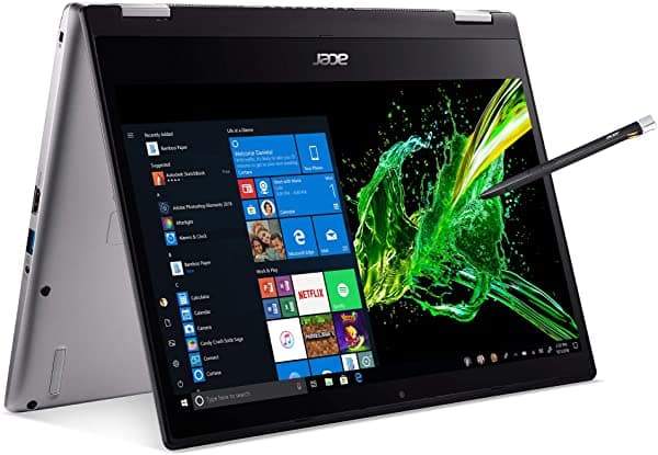 Acer Spin 3 Convertible Laptop 8Th Gen Intel Core I5-8265U 8Gb Ddr4 256Gb Pcie Nvme Ssd Recargable Active Stylus Windows 10 Home SP314-53N-53SH