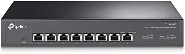 TP-Link TL-SX1008 | Conmutador Ethernet No Administrado De 8 Puertos 10G/Multi-Gig | Montaje En Escritorio/Rack | Plug & Play | Carcasa De Metal Resistente | Garantía Limitada De Por Vida | Negociación Automática De Velocidad