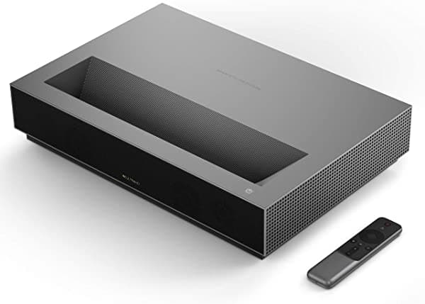 Wemax Nova Proyector Láser De Corto Alcance - Pantalla Uhd Hdr10 De Resolución 4K - Proyector Láser Inteligente Para Películas Video Juegos Alta Tasa De Fps - Control Remoto De Comando De Voz - Conectividad Inalámbrica De Aplicaciones 5K + L176FGN