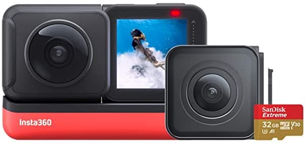 Paquete De Tarjetas De Memoria Insta360 One R Twin Edition - Cámara De Acción 4K Y Cámara 5.7K 360 Con Lentes Intercambiables Estabilización Ipx8 Impermeable Pantalla Táctil Edición De Ia CINAKGP/A.1