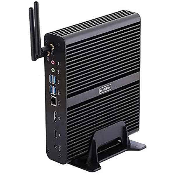 Hunsn Mini Pc Sin Ventilador 4K Computadora De Escritorio Servidor Intel Comet Lake Six Cores I7 10710U Windows 11 Pro O Linux Ubuntu Bm14 Dp Hdmi Lan 16G Ram Ddr4 256G Ssd BM14-10710U-16G240G