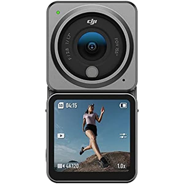Dji Action 2 Combo De Doble Pantalla - Cámara De Acción 4K Con Pantallas Táctiles Oled Duales Fov De 155° Accesorios Magnéticos Tecnología De Estabilización Cámara Submarina Ideal Para Vlogging Y Deportes De Acción CP.OS.00000183.01