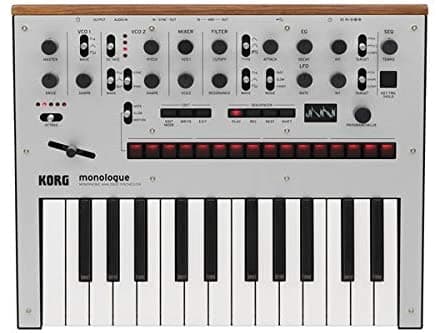 Korg Monologue - Sintetizador Analógico Monofónico Con Preajustes - Plata (Monologuesv)