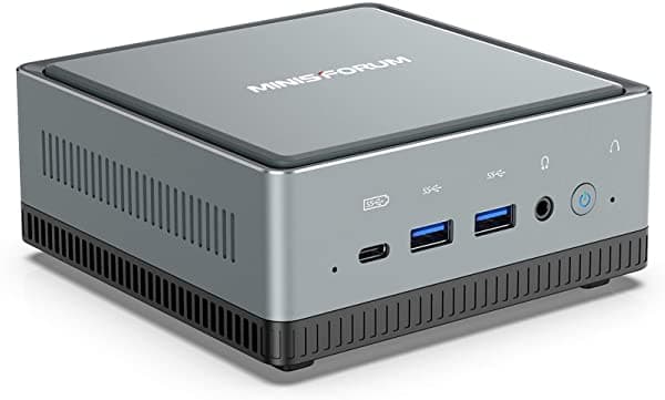 MINISFORUM U850 Mini PC Core i5-10210U 4C/8T Windows 10 Pro Mini Computadora DDR4 16GB RAM+512GB SSD HDMI/DP/USB-C Triple Salidas 1000M/2500M LAN 2xRJ45 BT5.1 Compatible Con Arranque PXE Y WOL