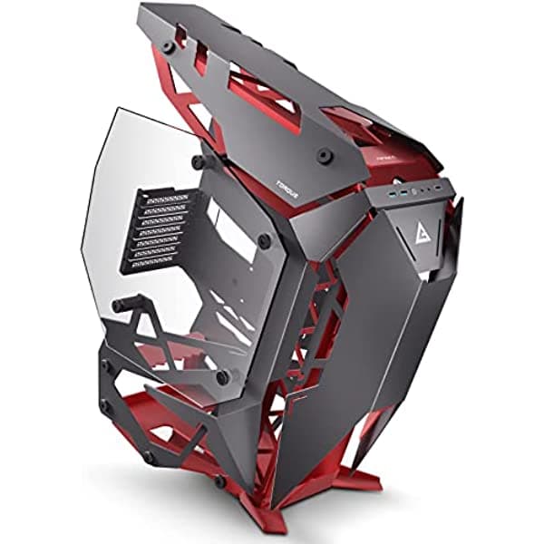 Antec Torque - Carcasa Atx De Aluminio Para Computadora De Torre Media Color Negro/Rojo