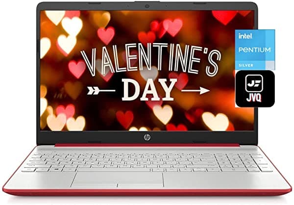 HP 15 15.6” Portátil de Última Generación 2022 con Pantalla HD, Intel Pentium Quad-Core N5000 (hasta 2.7GHz), 8GB de RAM DDR4, SSD de 128GB, HDMI, USB-C, WiFi, Webcam, Win10, Rojo Escarlata, Listo para Clases en Línea hp 15 N5000