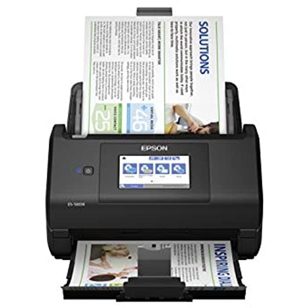 Epson Workforce ES-580W Escáner de Documentos Inalámbrico a Color, Duplex, con Alimentador Automático de 100 Hojas y Pantalla Táctil de 4.3" para PC y Mac