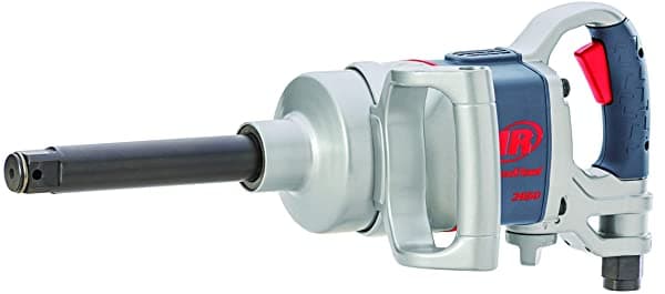 Ingersoll Rand 2850Max-6 1" Extended Anvil Impact Wrench - 6" Extension Lightweight Design Powerful Reverse Torque Output Up 2100 Ft-Lbs Heavy Duty 5500 Rpm 360 Degree Handle Gray