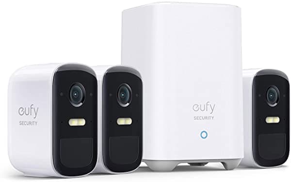 Eufy Security Juego De 3 Cámaras Eufycam 2C Pro Sistema De Seguridad Inalámbrico Para El Hogar Con Resolución 2K Duración De La Batería De 180 Días Compatibilidad Con Homekit Ip67 Visión Nocturna Y Sin Cuota Mensual. T8862