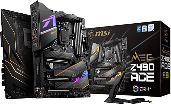 Msi Meg Z490 Ace - Placa Base Para Juegos (Atx Intel Core De 10ª Generación Enchufe Lga 1200 Sli/Cf Ranuras Triple M.2 Usb 3.2 Gen 2 Wi-Fi 6 Mystic Luz Rgb)