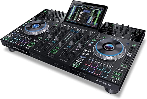 Denon Prime 4 - Consola DJ Inteligente 4 Decks con Mixer Digital 4 Canales y Pantalla Táctil de 10"