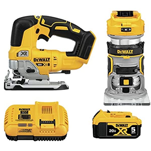 Dewalt 20V Max Xr Router Sin Cable Kit De Carpintería 2 Herramientas (Dck201P1)