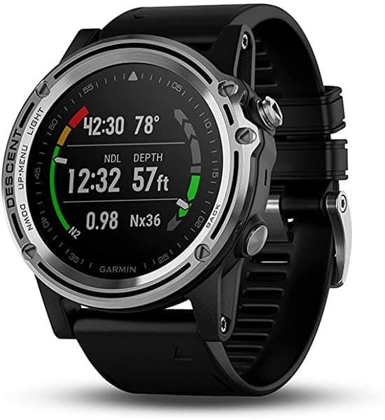 Garmin Descent Mk1 El Gps De La Superficie De Buceo Del Tamaño De Un Tamaño De Reloj Incluye Fitness Características Silver Black Band 010-01760-00