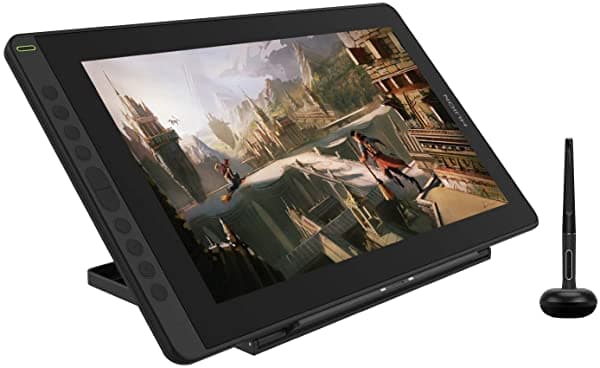 Huion Kamvas 16 2021 Tableta Gráfica Pantalla Full-Laminada Anti-Reflejo 10 Teclas Express Android Stylus Sin Batería Pen 8192 Tilt Soporte Ajustable 15.6 pulgadas (GS1562) HUION GS1562