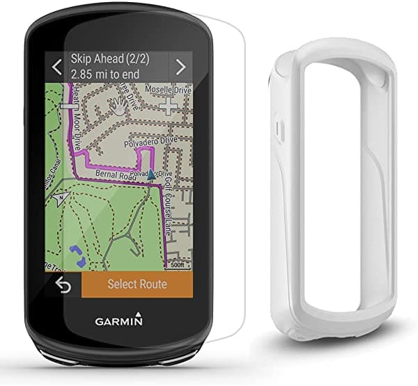 PlayBetter Garmin Edge 1030 Plus - Pack de Ciclismo GPS para Ciclocomputador, Incluye Funda de Silicona Blanca y Protectores de Pantalla de Vidrio Templado, Ciclocomputador GPS | Entrenamiento en Dispositivo ClimbPro | Solo GPS 010-02424-01 010-01758-01