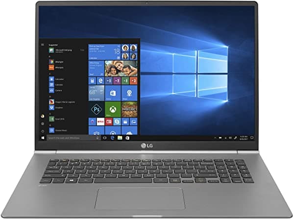 Lg Gram - Laptop Delgada Y Ligera - Pantalla Ips De 17 Pulgadas (2560 X 1600) Intel 8ª Generación Core I7 16 Gb De Ram 512 Gb De Ssd Batería De Hasta 19.5 Horas Thunderbolt 3 - 17Z990-R.Aas8U1 (2019) Plata Oscura