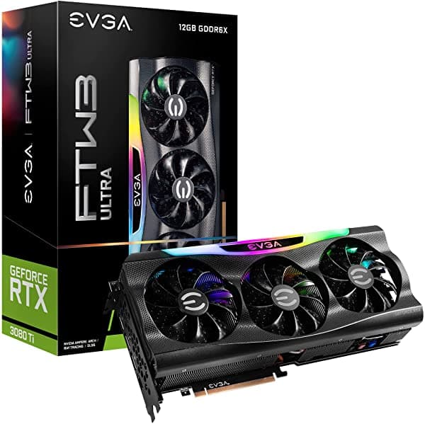 EVGA GeForce RTX 3080 Ti FTW3 Ultra Gaming 12G-P5-3967-KR 12GB GDDR6X iCX3 Tecnología, ARGB LED, Metal Backplate