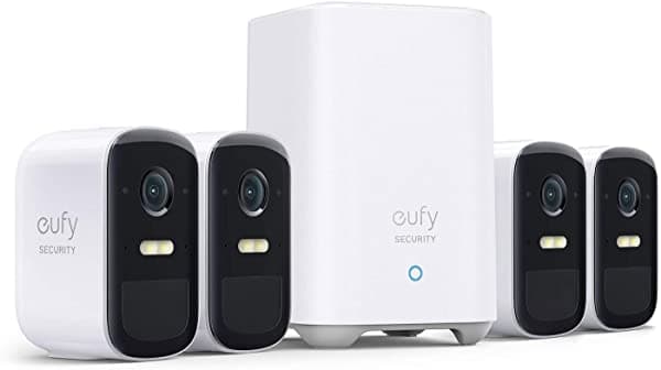 Eufy Security Eufycam 2C Pro - Kit De 4 Cámaras Sistema De Seguridad Inalámbrico Para El Hogar Con Resolución 2K Compatibilidad Homekit Duración De La Batería De 180 Días Ip67 Visión Nocturna Y Sin Tarifa Mensual. T8863