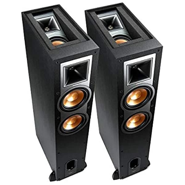 Klipsch Reference R-26FA Dolby Atmos - Parlantes de Pie, Color Negro, Par