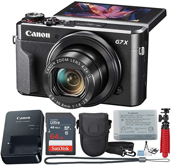 Canon Powershot Cámara Digital G7 X Mark Ii Con Wi-Fi Y Nfc Pantalla Lcd Y Sensor De 1 Pulgada - (Negro) Paquete De 11 Piezas