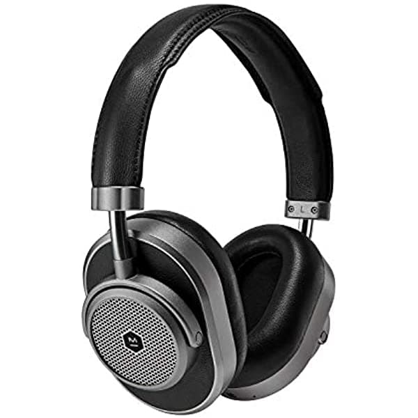 Master & Dynamic MW65 Auriculares Inalámbricos con Cancelación Activa de Ruido (ANC) - Auriculares Bluetooth Over-Ear con Micrófono - Gunmetal / Cuero Negro MW65G1