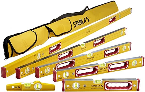 Stabila 196 Juego De Nivel- 78/48/32/24/16 Pulgadas Torpedo Y Funda 784832241610LevelKit