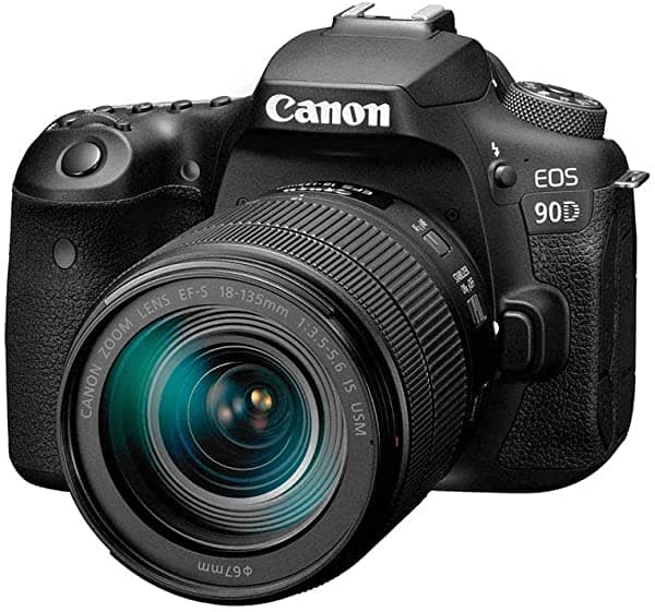 Canon EOS 90D Cámara DSLR con Lente 18-135mm IS USM | Wi-Fi y Bluetooth Integrados, Procesador DIGIC 8, Video 4K, Dual Pixel CMOS AF, Pantalla Táctil Vari-Angle de 3", Negra. 3616C017