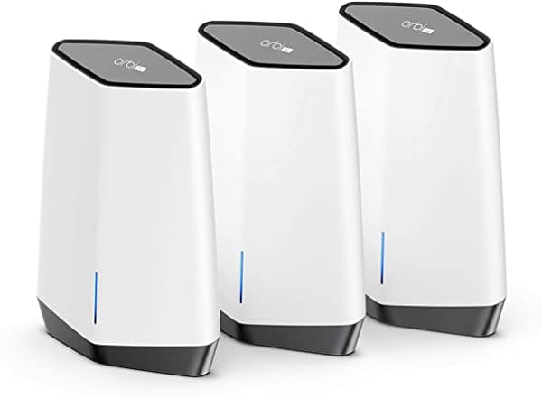 Netgear Orbi Pro Wifi 6 Sistema De Malla De Triple Banda Para Negocios O Hogar (Sxk80B3) - Enrutador Con 2 Extensores De Satélite | 4 Ssid Vlan Qos | Cobertura De Hasta 9000 Pies Cuadrados 80 Dispositivos | Ax6000 (Hasta 6 Gbps) SXK80B3-100NAS