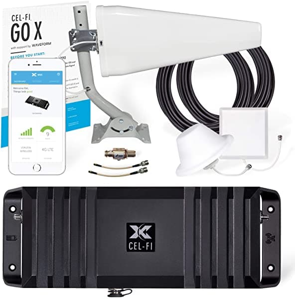 Cel-Fi Go X | 100 Db 4G 5G Señal Del Teléfono Celulario Homas Y Oficinas Rurales | Verizon At&T O T-Mobile | 1 Kit De Antena RS-GOX-1P
