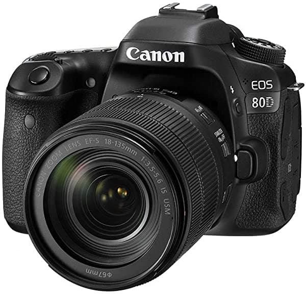 Canon Digital Slr Camara Body [Eos 80D] Y Ef-S 18-135 Mm F 3.5-5.6 Estabilización De Imagen Usm Lente 24.2 Megapixel Aps-C Cmos Sensor Y Dual Pixel Cm 1263C006